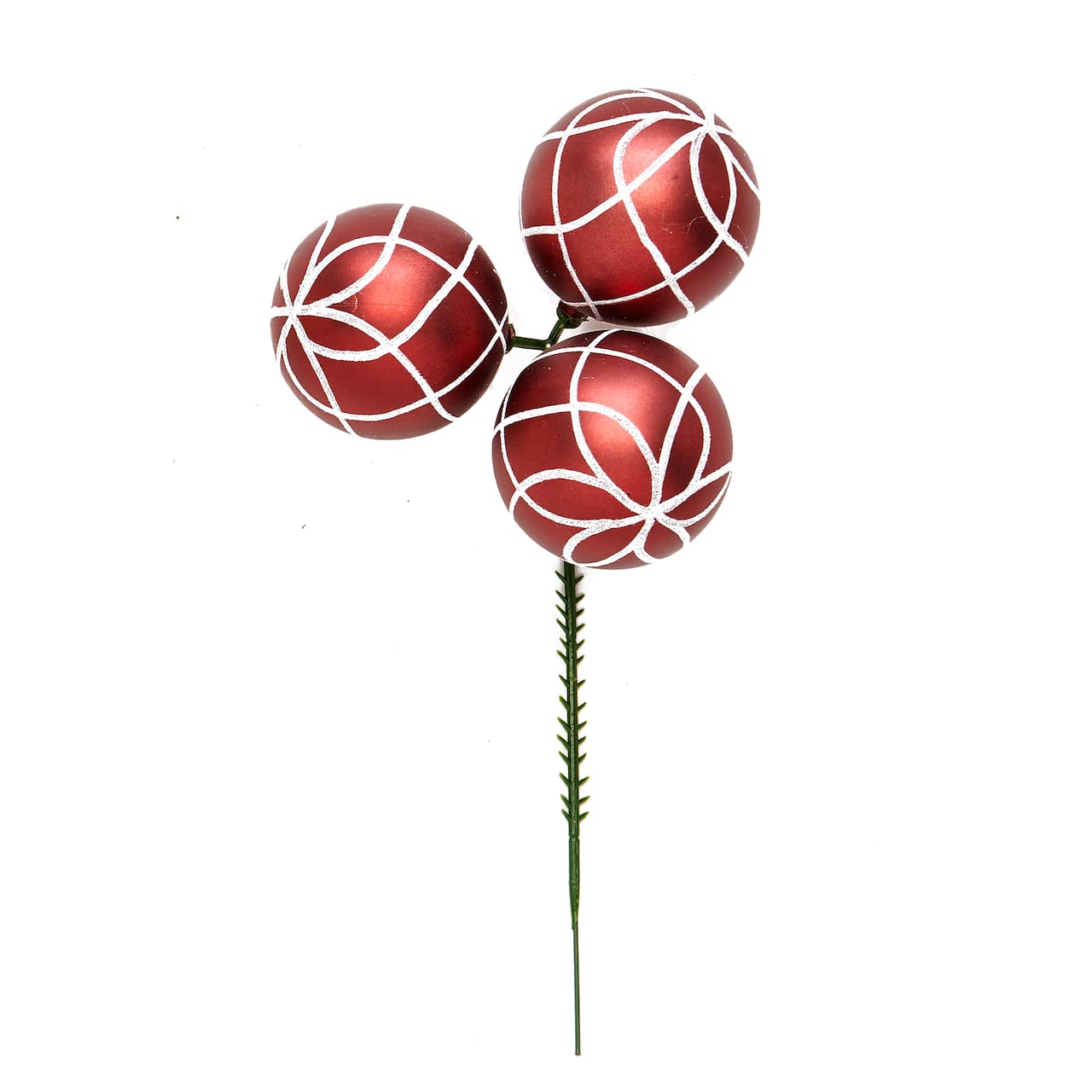 60mm Christmas Shatterproof 3 Painted Plastic Ball, 12ct.